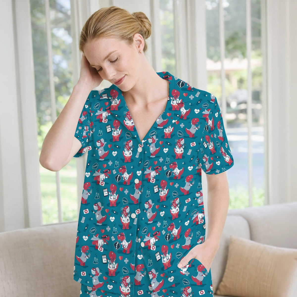 Dinosaur Doctor Nurse Pajama Set