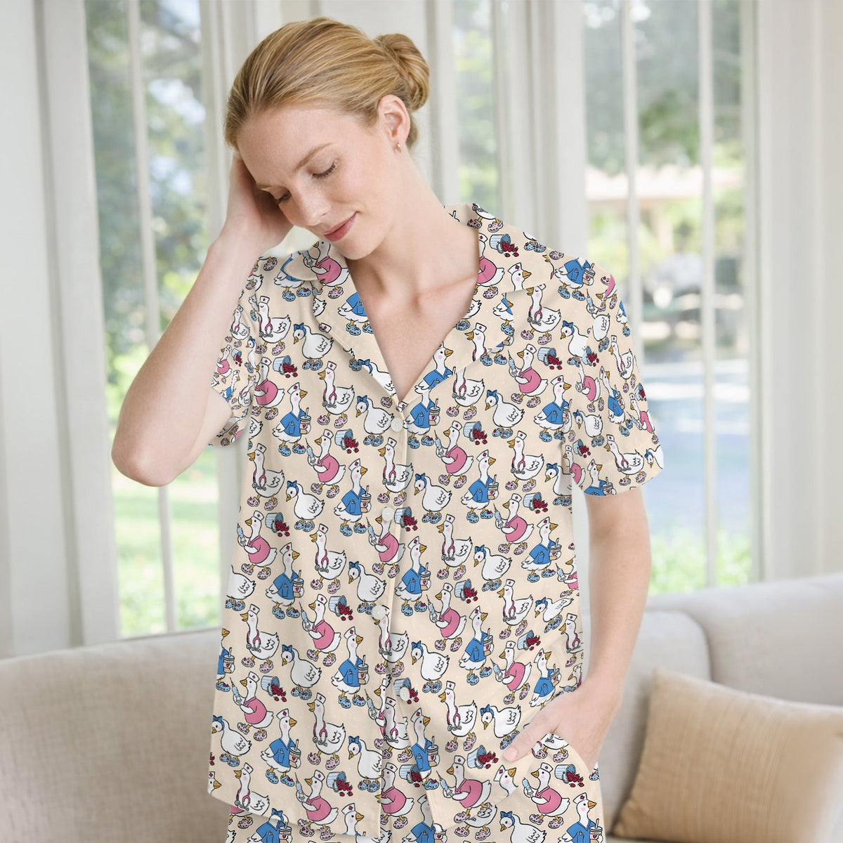 Goose Cartoon Pajama Set