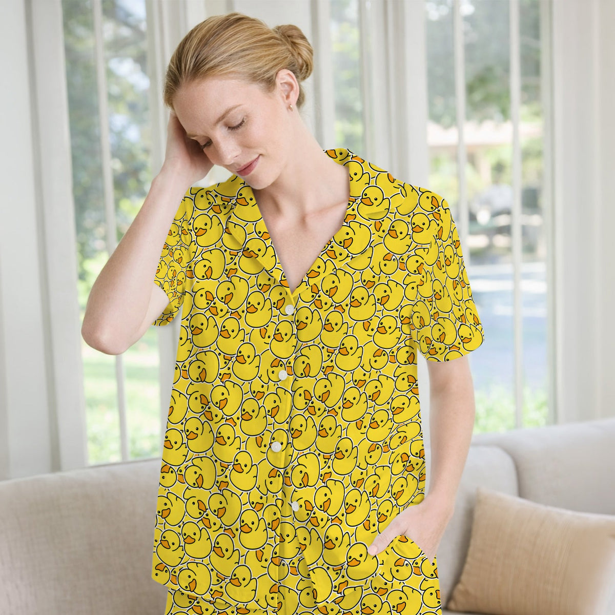 Yellow Rubber Duck Pajama Set