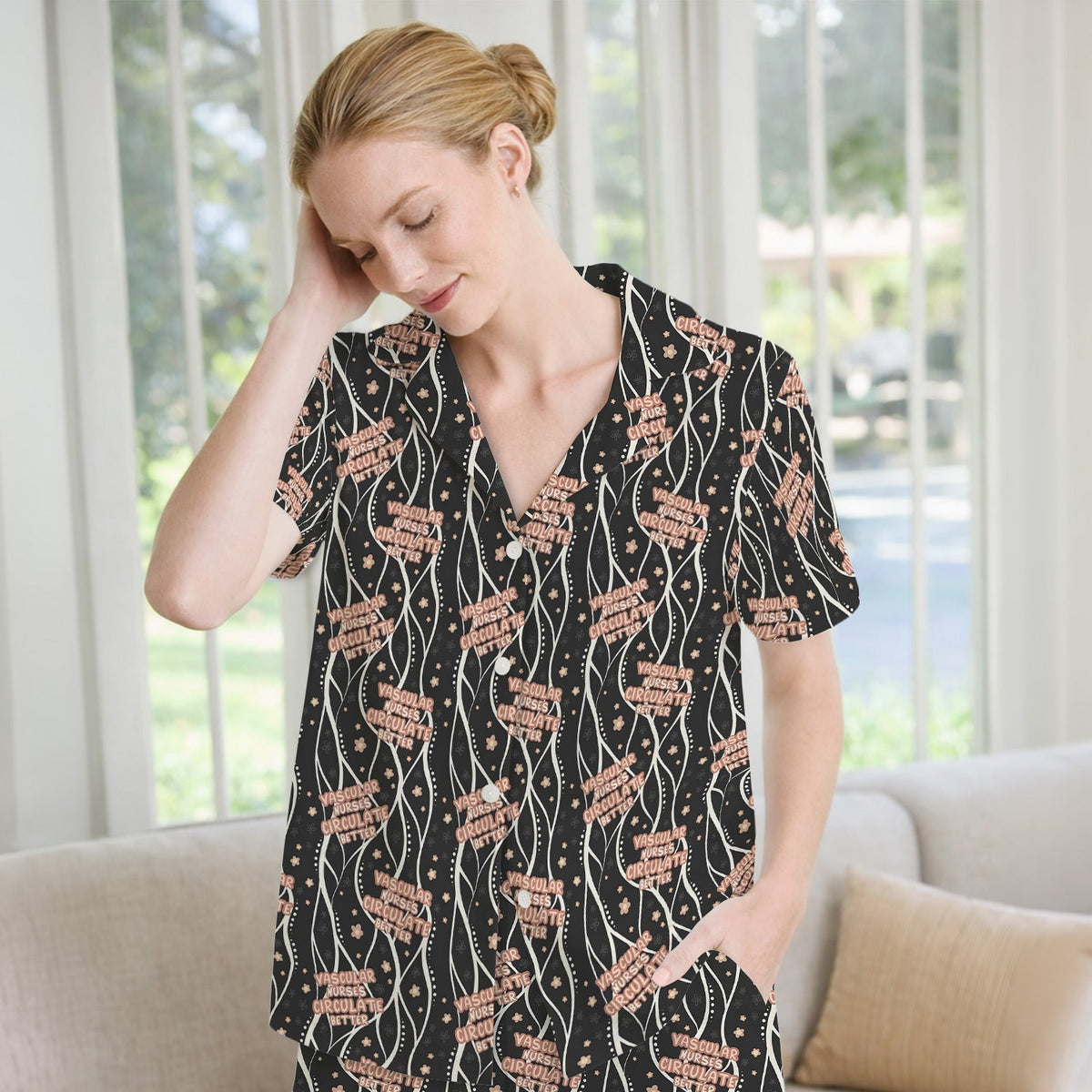 Vascular Nurse Circulation Awareness Pajama Set
