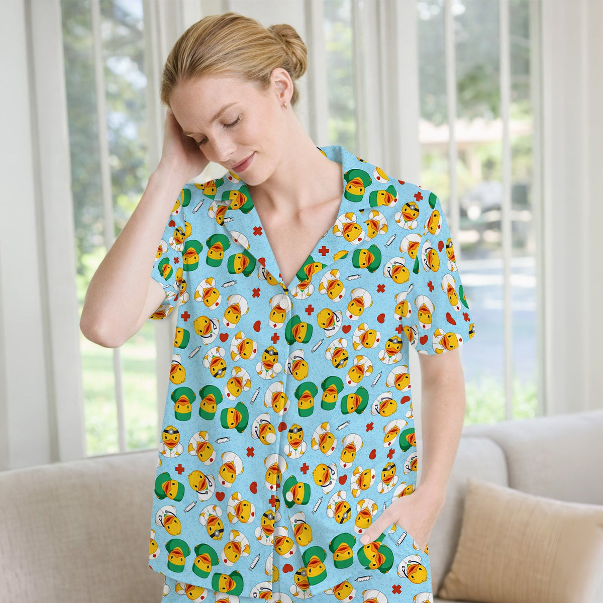 Duck Doctor Cartoon Pajama Set