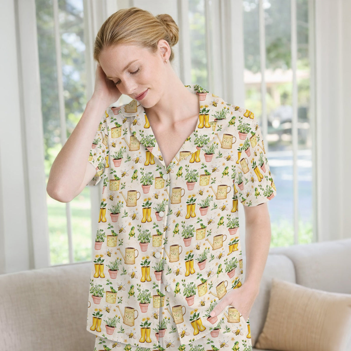 Frog And Bee Garden Pajama Set
