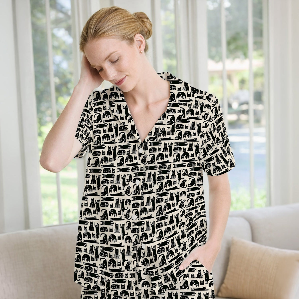 Funny Cat Poses Pajama Set