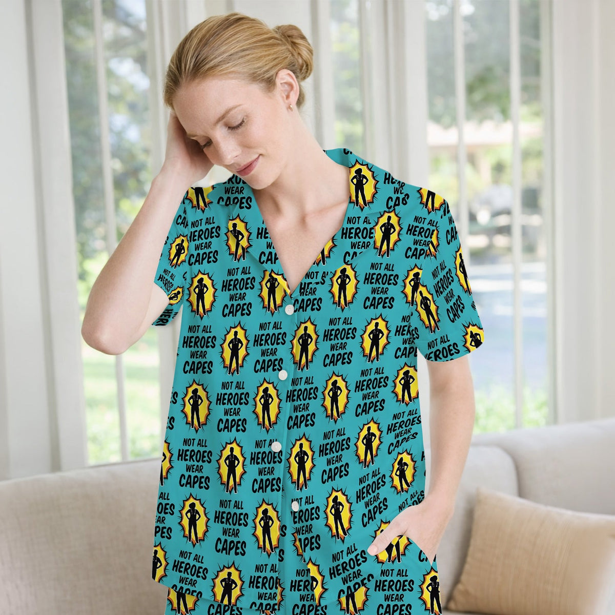 Not All Heroes Wear Capes Nurse Pajama Set