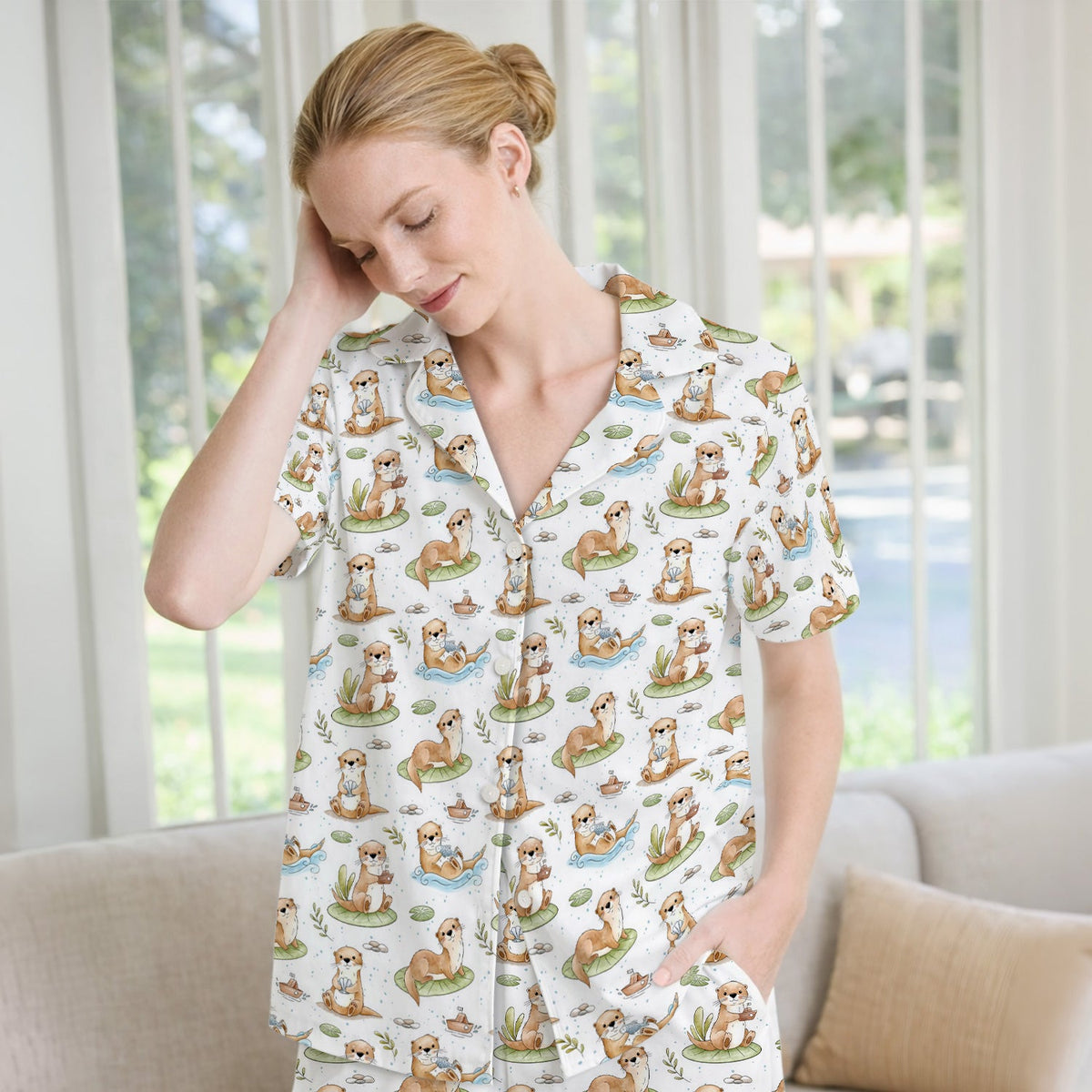 Otter Lily Pad Pajama Set