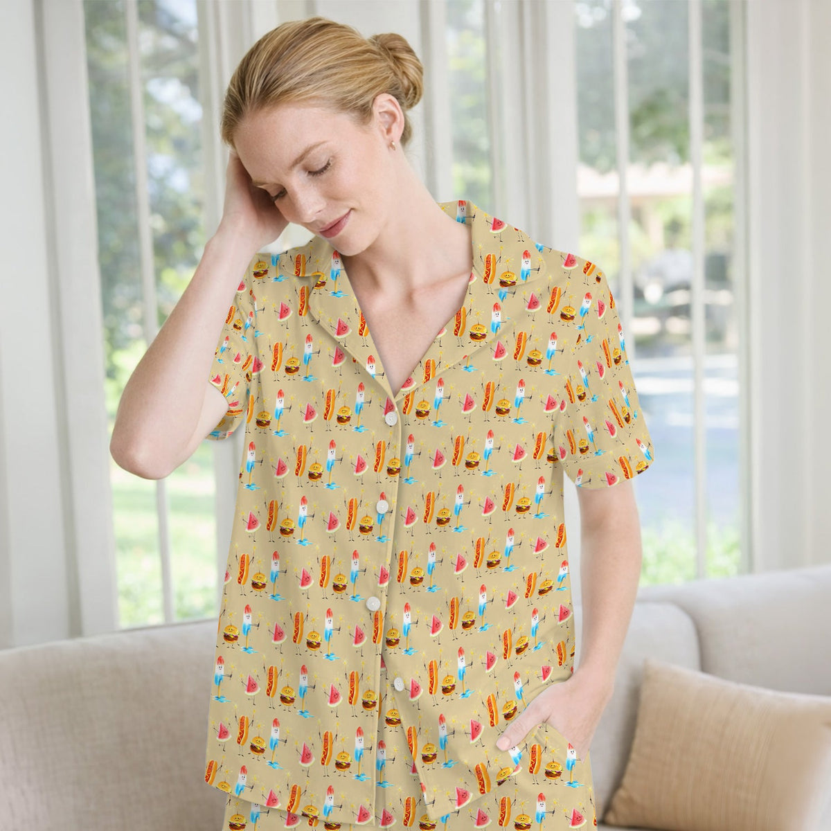 Summer Food Icons Pajama Set