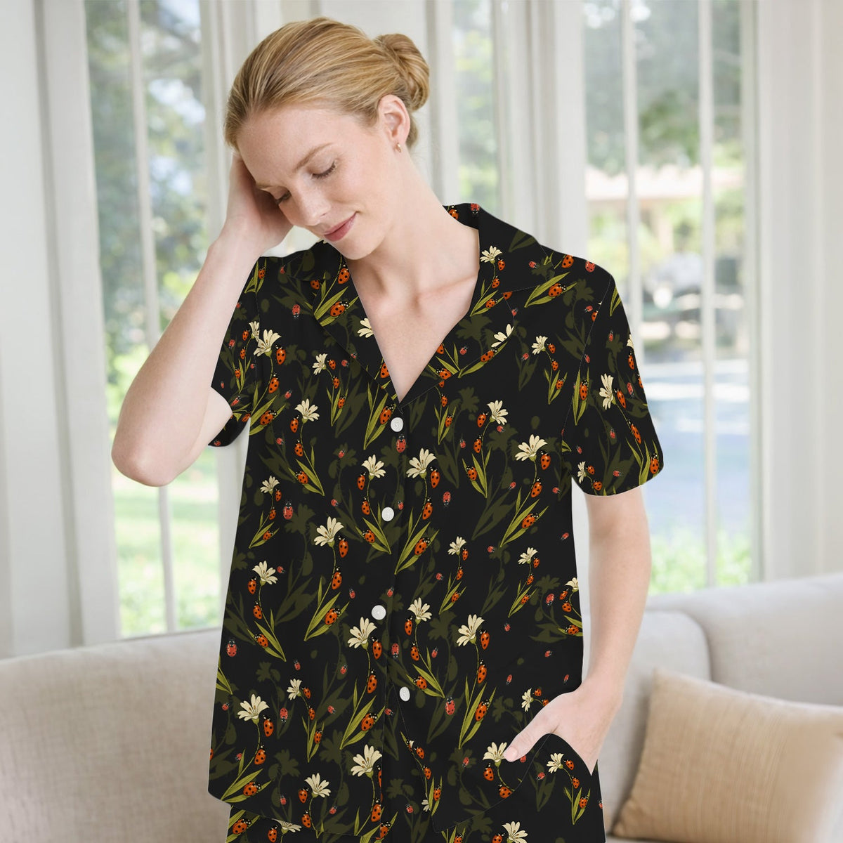 Fresh Daisy Ladybug Garden Pajama Set