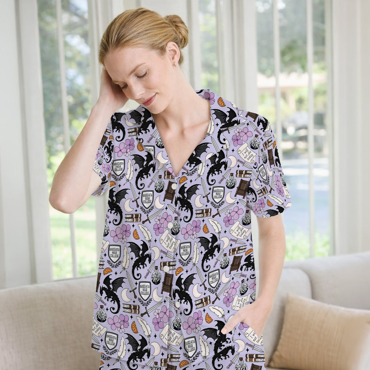 Spooky Gothic Dragon Pajama Set