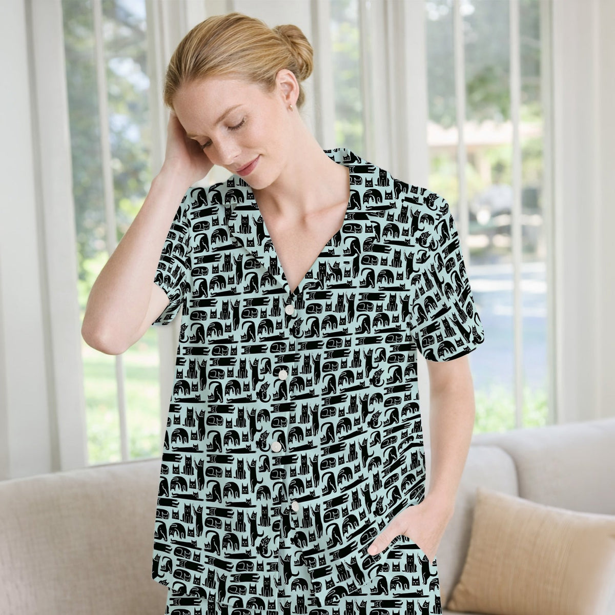 Funny Cat Poses Pajama Set