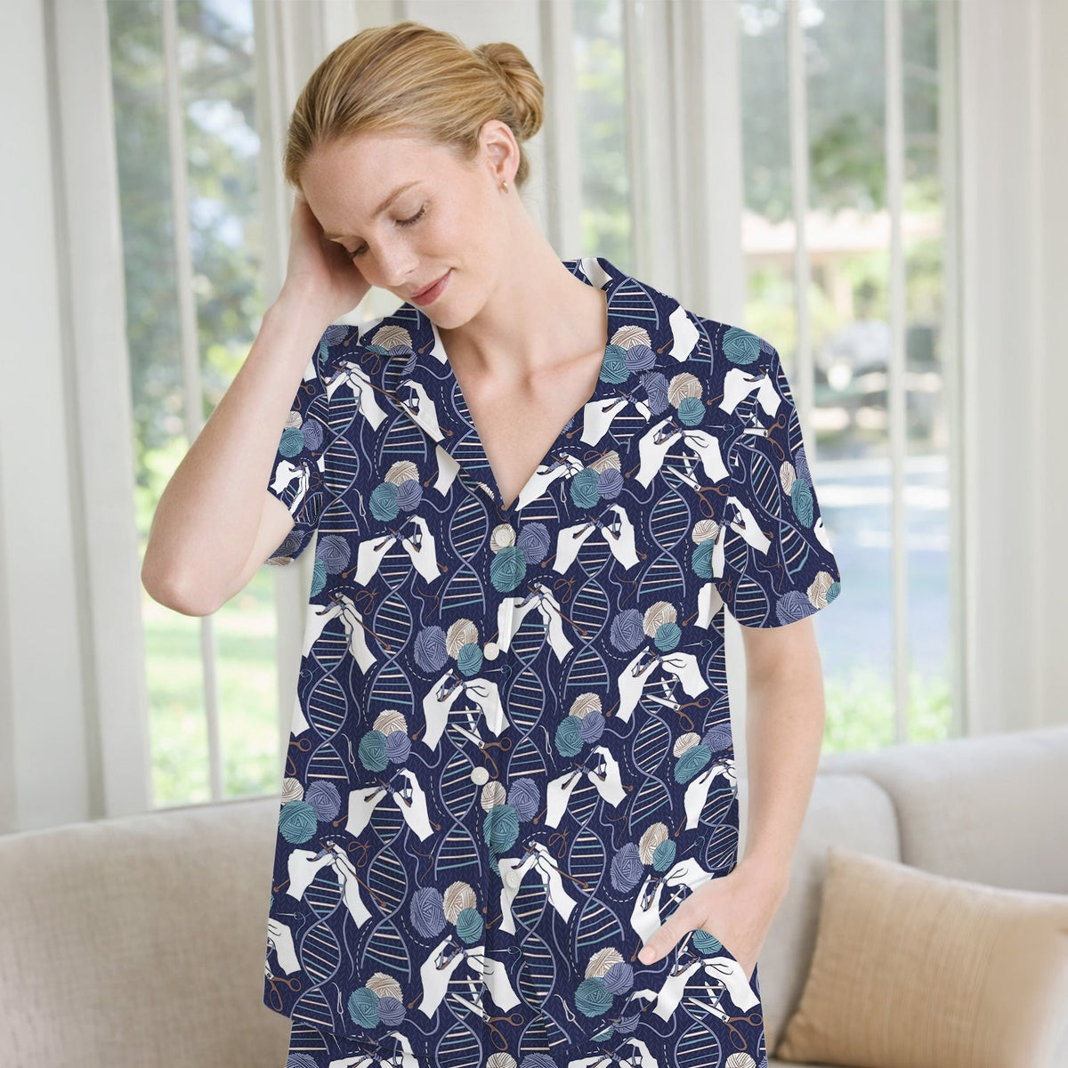 DNA Helix Yarn Nurse Pajama Set