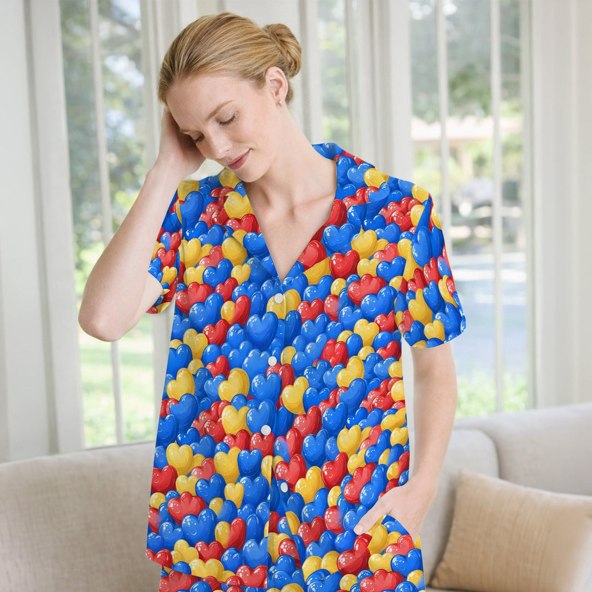 Colorful Autism Heart Pajama Set