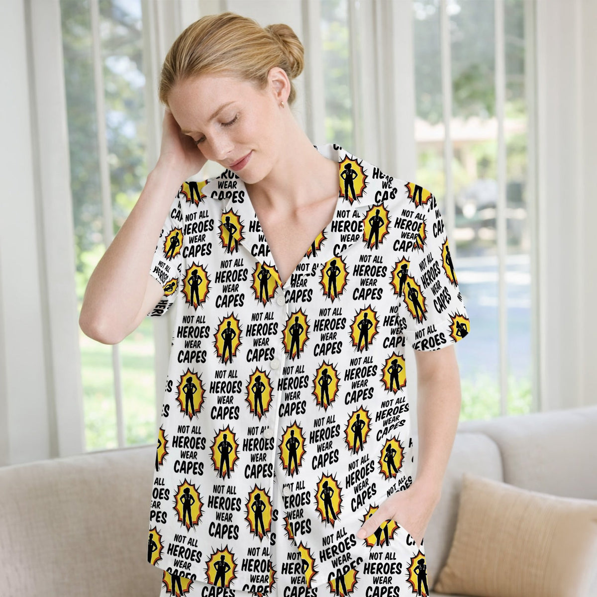 Not All Heroes Wear Capes Nurse Pajama Set