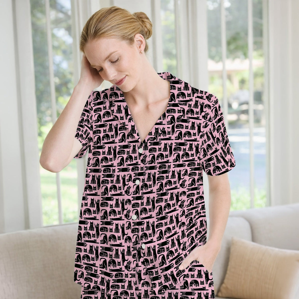 Funny Cat Poses Pajama Set