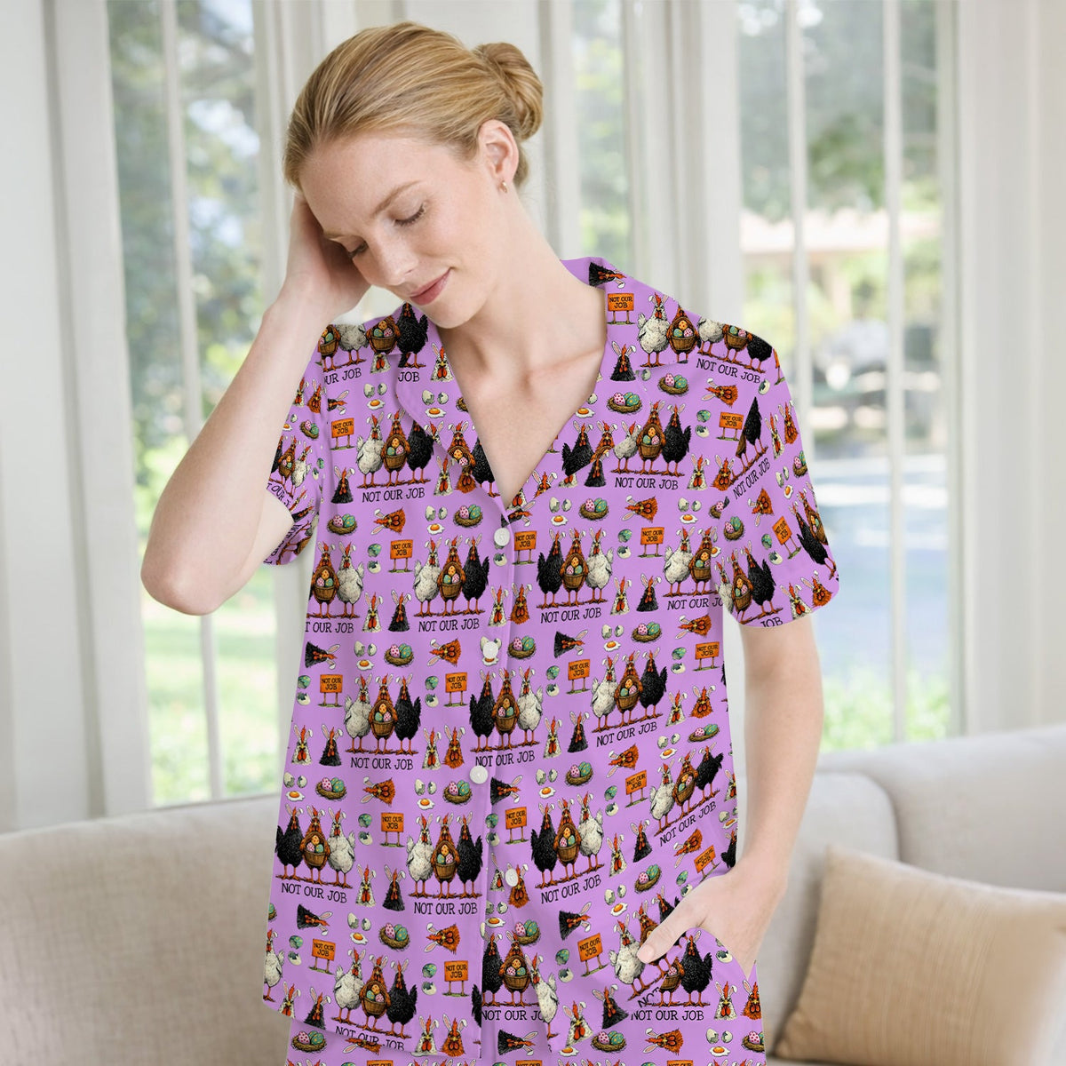 Chicken Humor Pajama Set - Easter Gift