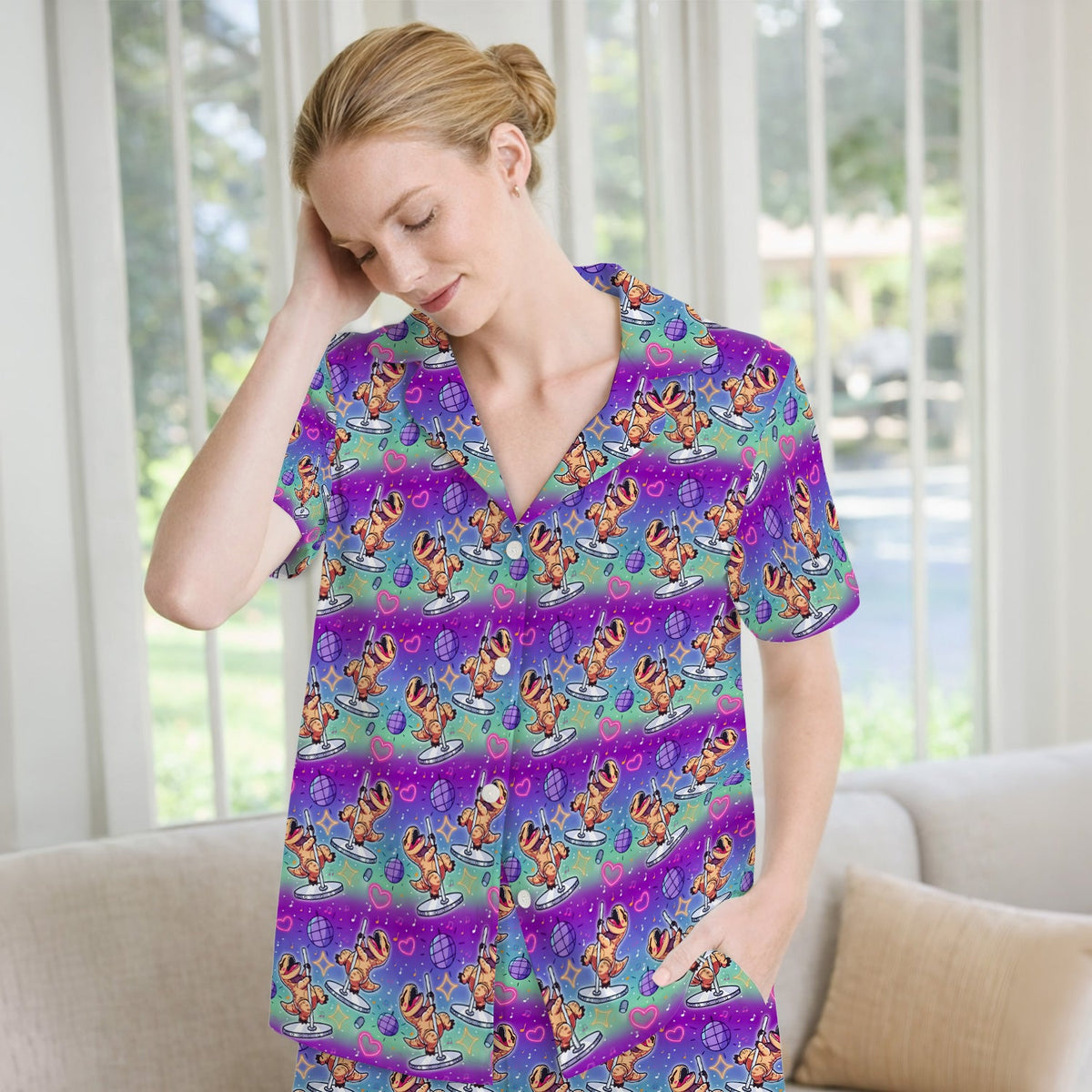 Dancing Dinosaur Disco Pajama Set