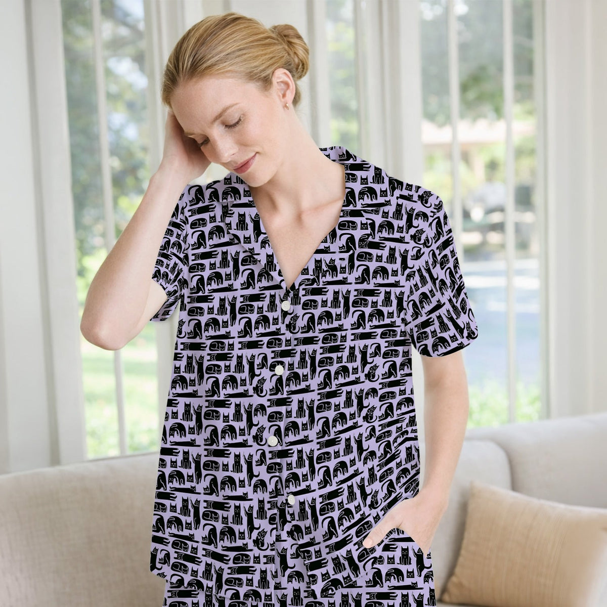 Funny Cat Poses Pajama Set