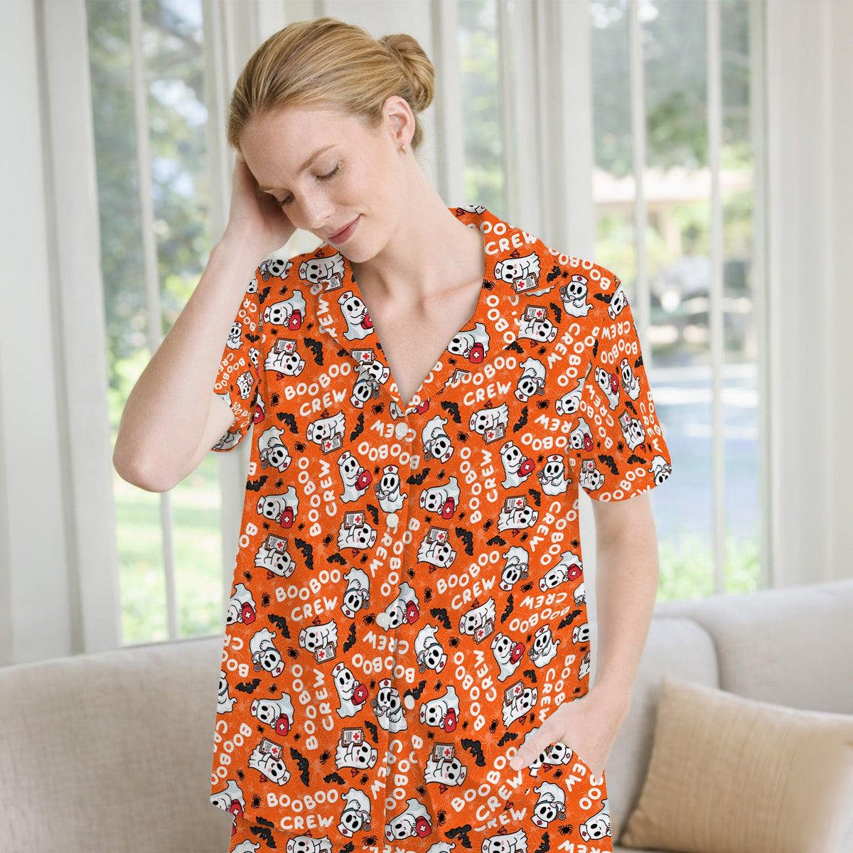 Boo Boo Crew Ghost Halloween Pajama Set
