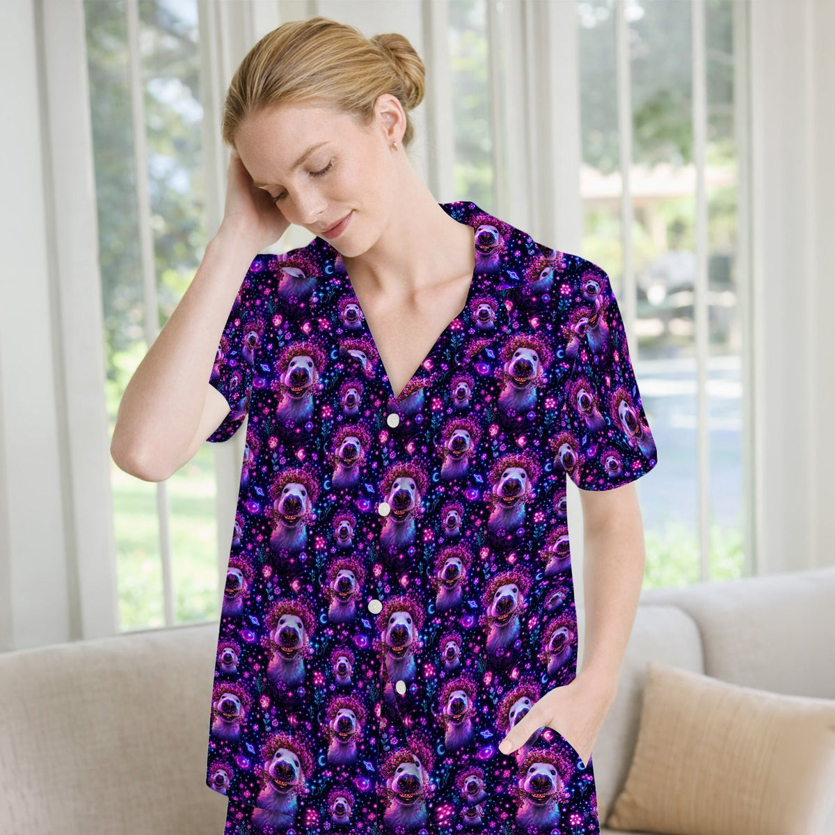 Galaxy Golden Retriever Pajama Set