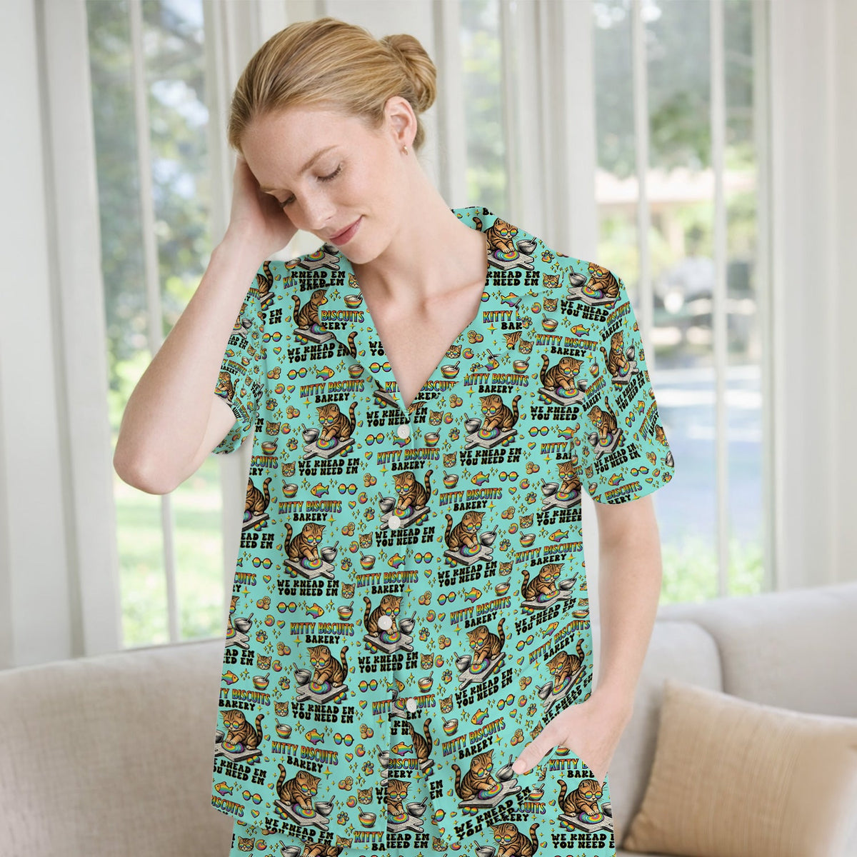 Pride Nurse Cat Baking Pajama Set