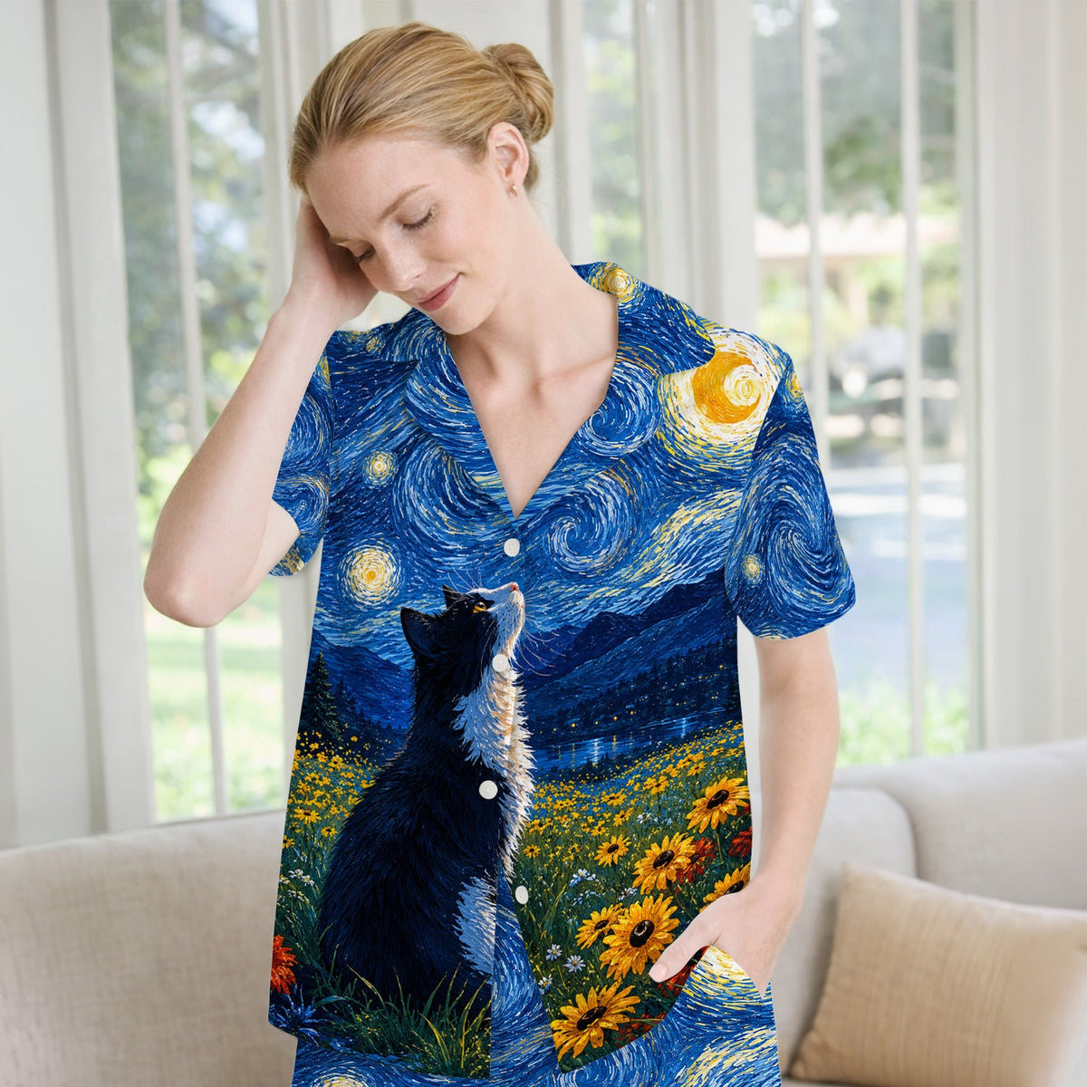 Starry Cat Veterinary Pajama Set