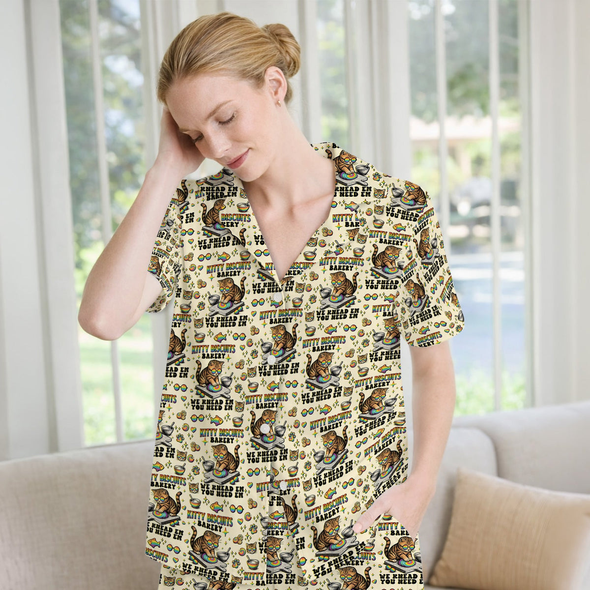 Pride Nurse Cat Baking Pajama Set