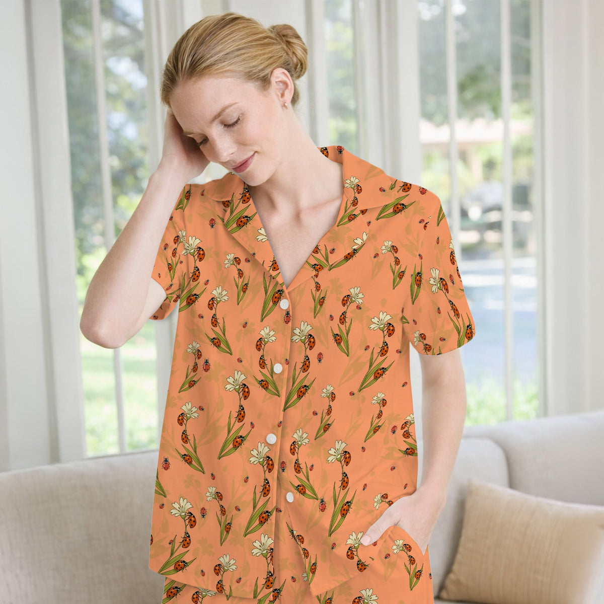 Fresh Daisy Ladybug Garden Pajama Set