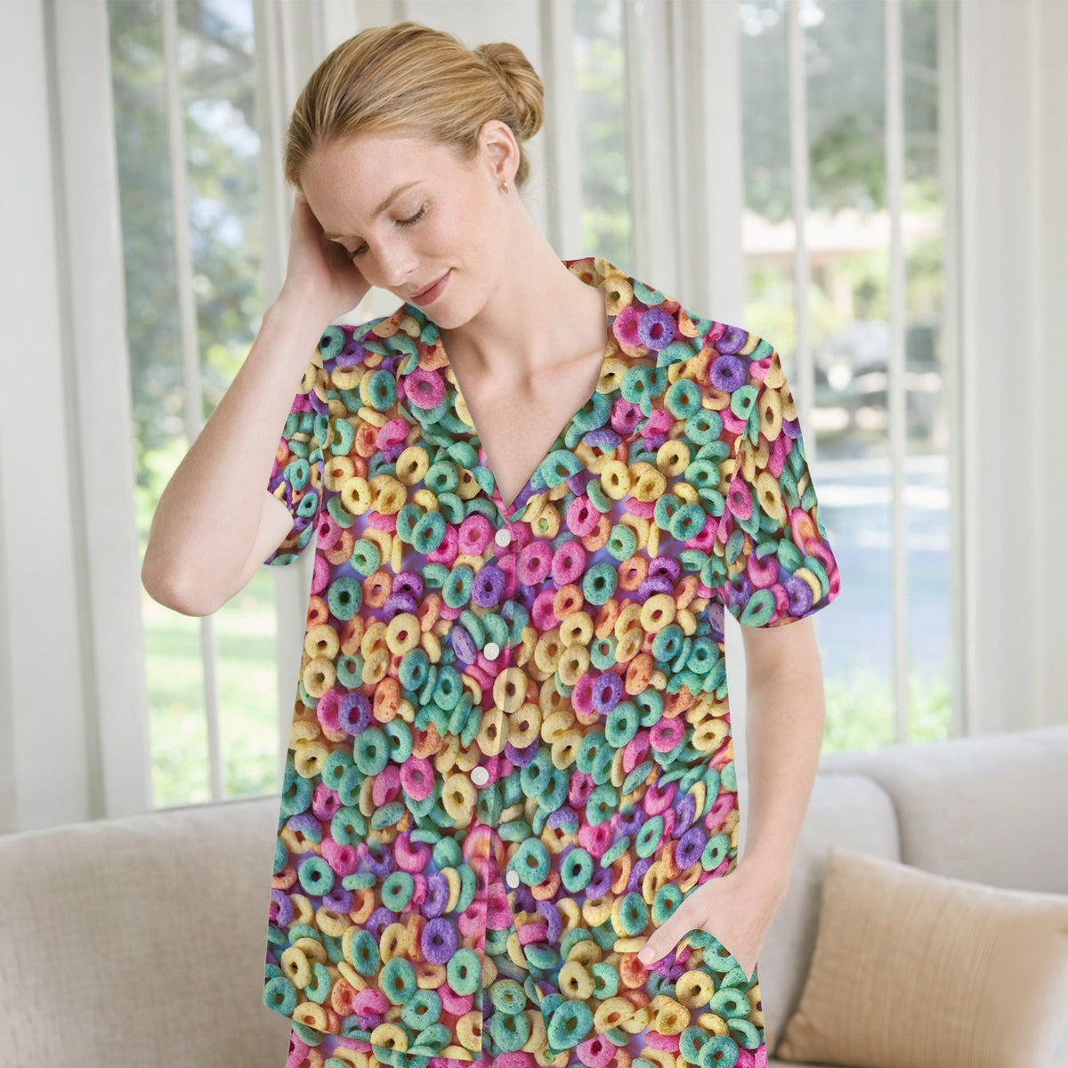 Colorful Cereal Loops Pajama Set