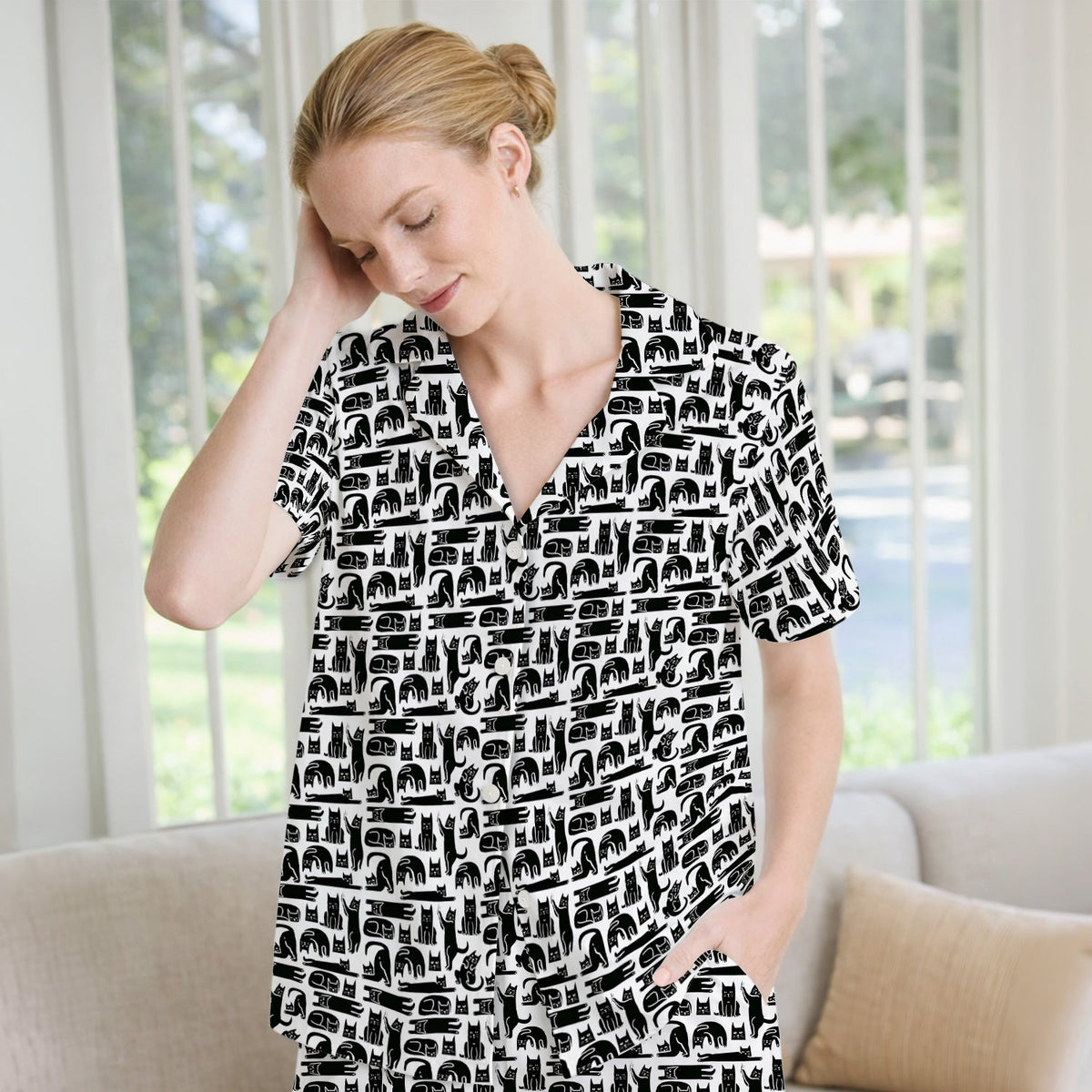 Funny Cat Poses Pajama Set
