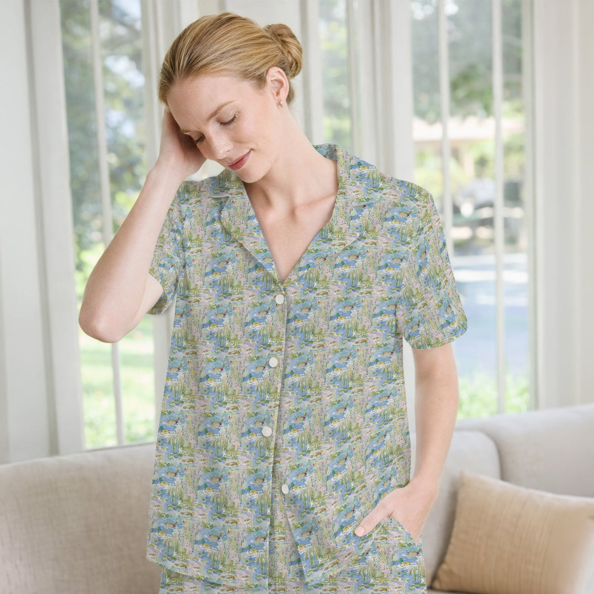 Ducks In Pond Pajama Set