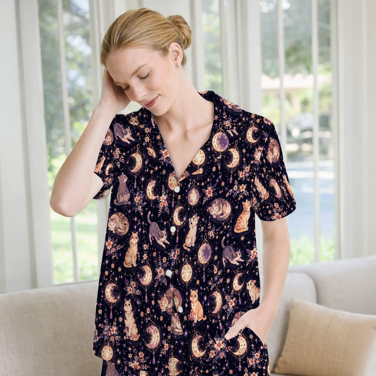 Celestial Cat Nurse Pajama Set