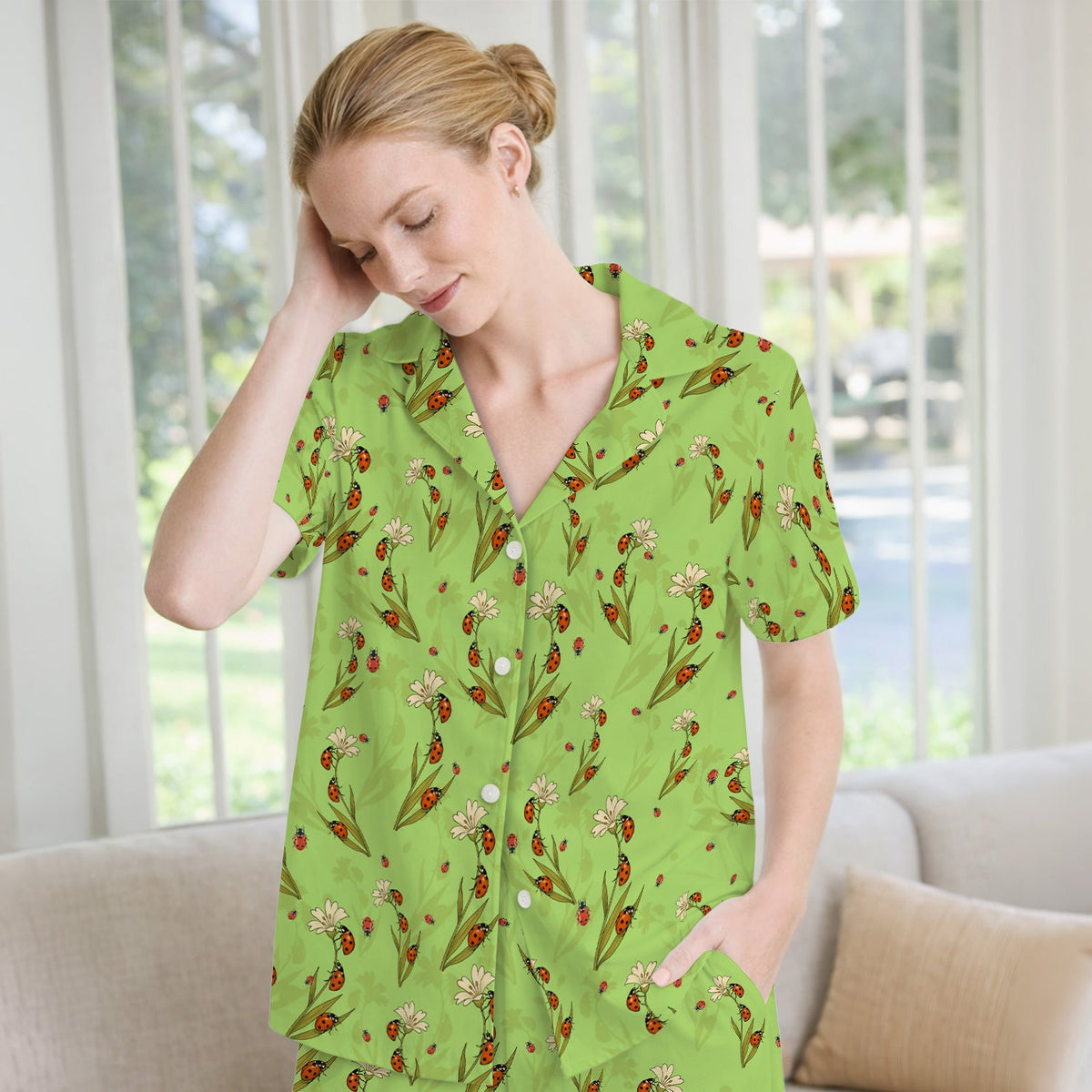 Fresh Daisy Ladybug Garden Pajama Set