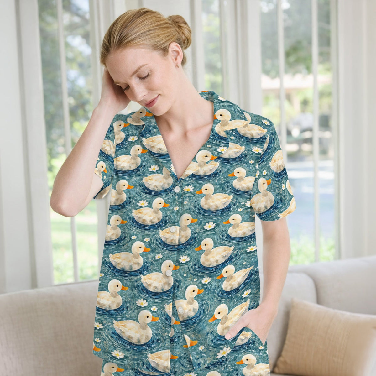 Duck Pond Nurse Pajama Set