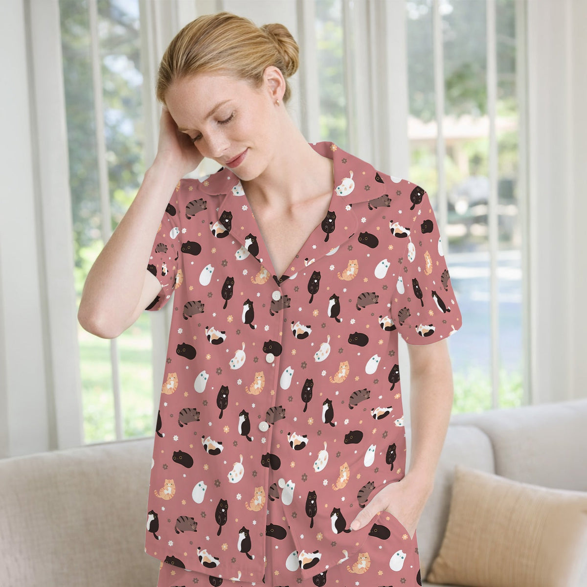 Adorable Kitty Pajama Set