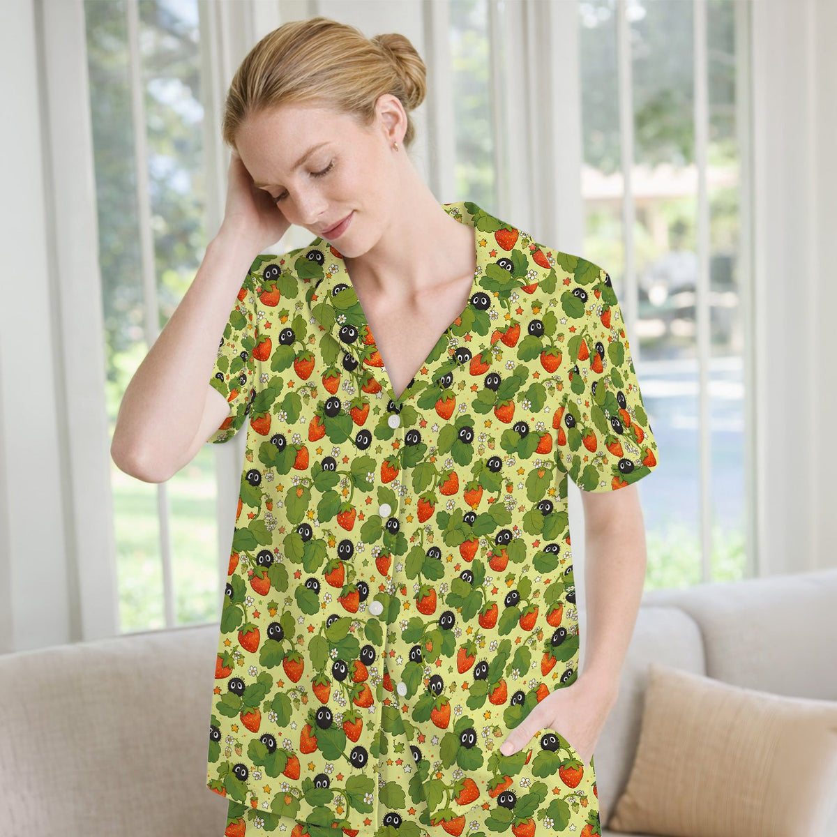 Strawberry Soot Sprite Nurse Pajama Set