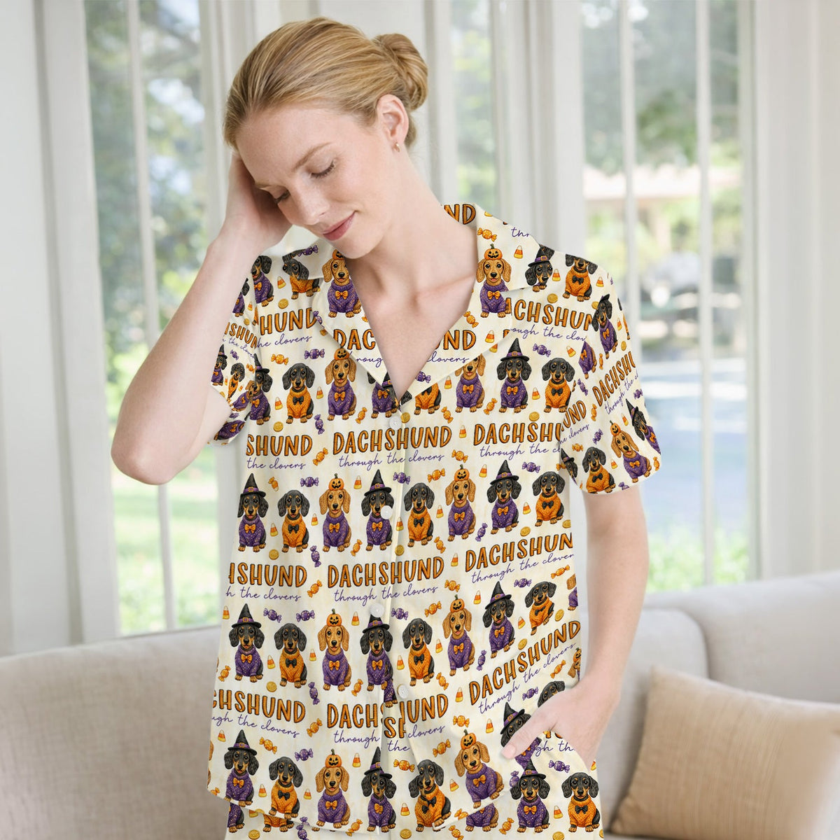 Candy Dachshund Nurse Pajama Set