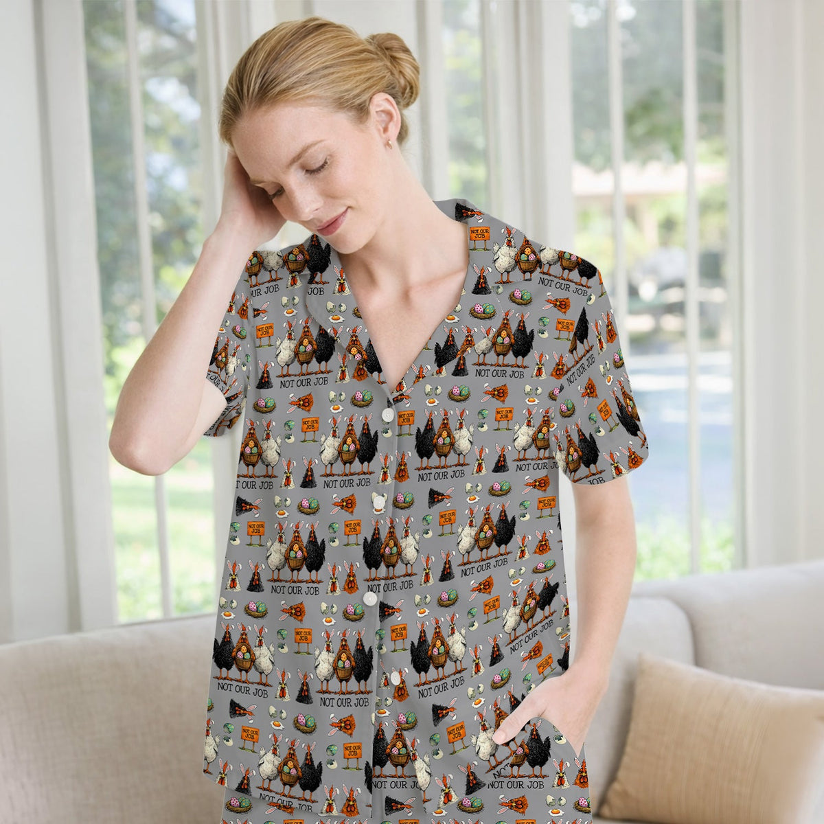 Chicken Humor Pajama Set - Easter Gift