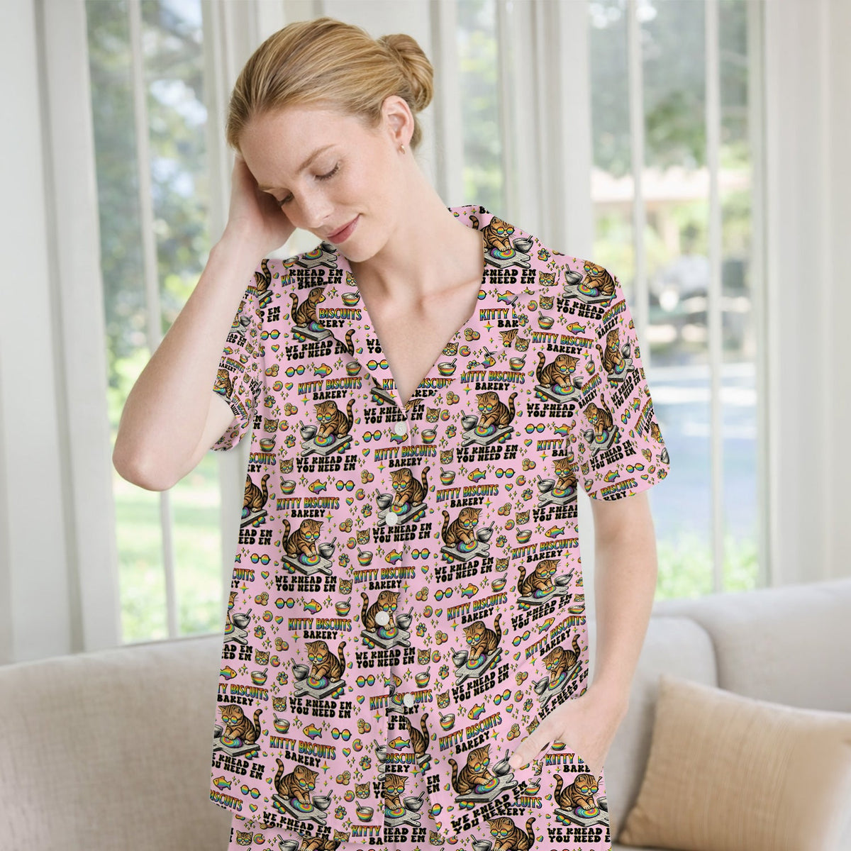 Pride Nurse Cat Baking Pajama Set