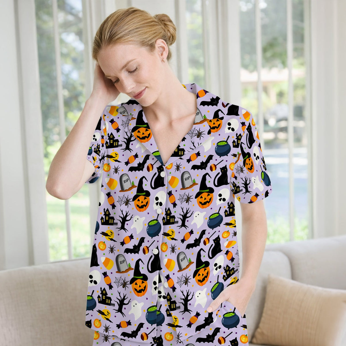Ghost Pumpkin Witch Pajama Set - Halloween Gift For Nurse