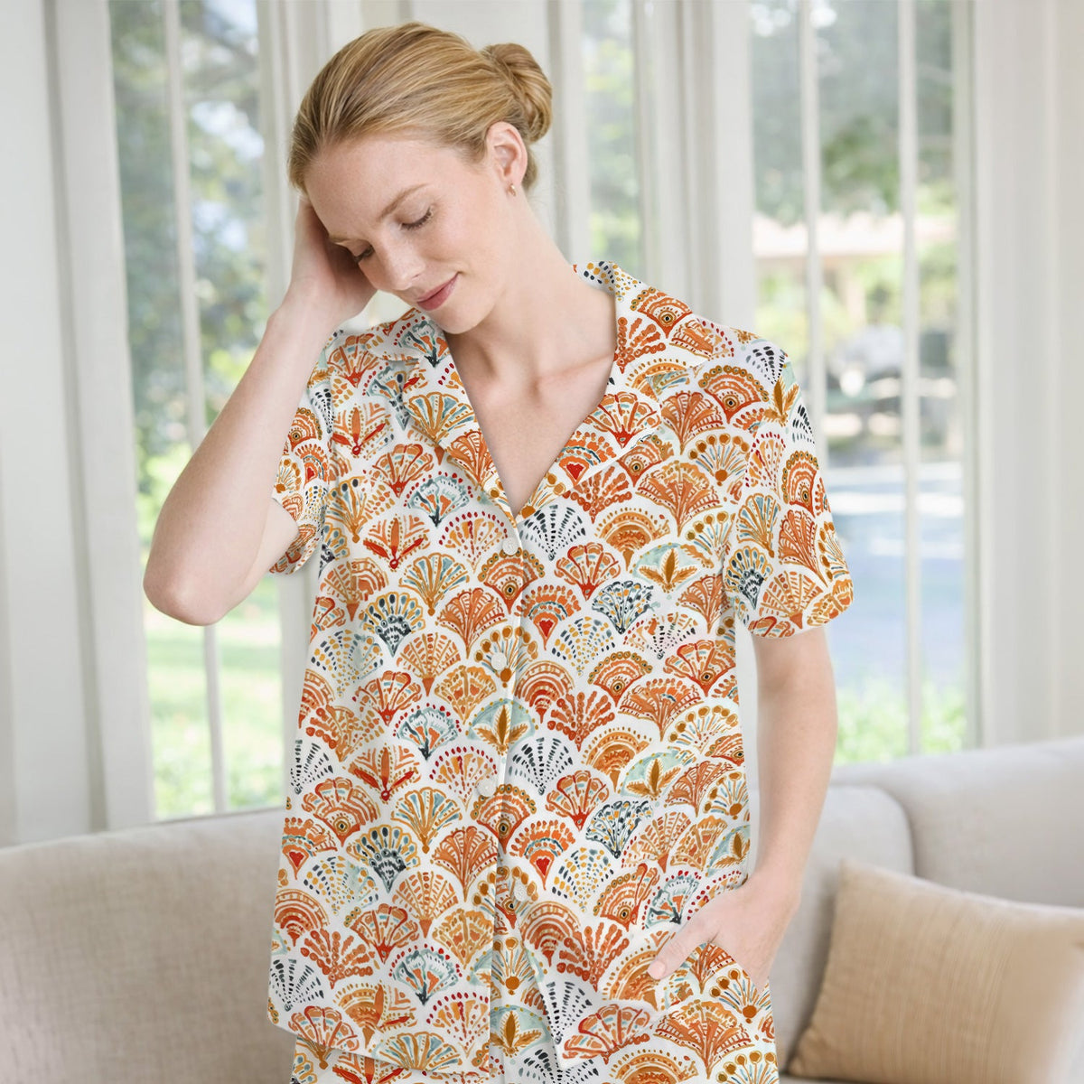 Cute Boho Fan Pajama Set