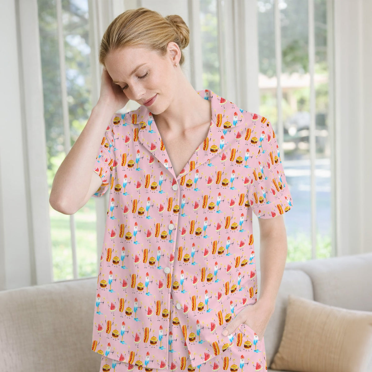 Summer Food Icons Pajama Set