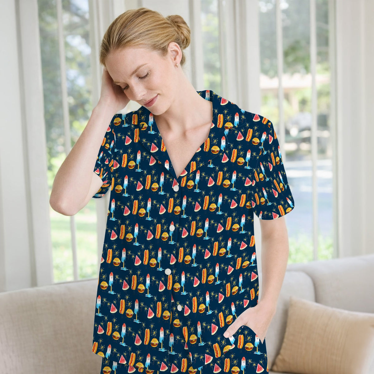Summer Food Icons Pajama Set