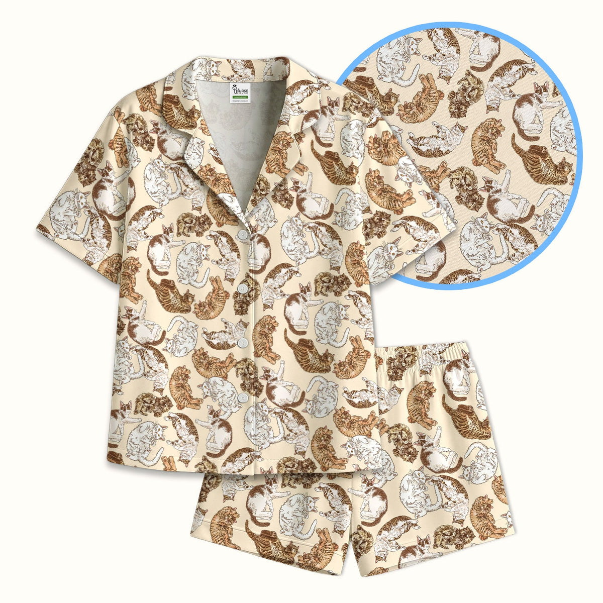 Lazy Cat Nap Pajama Set