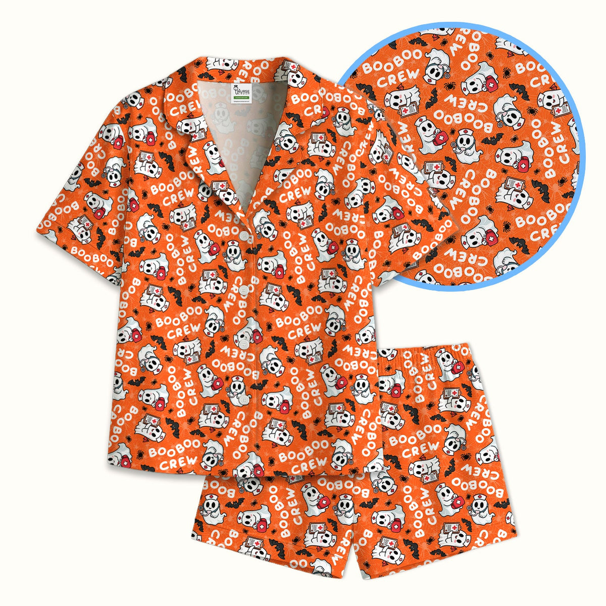 Boo Boo Crew Ghost Halloween Pajama Set