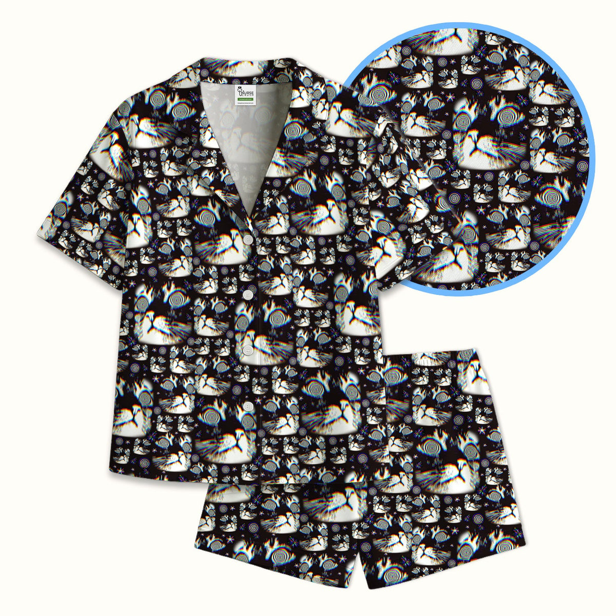 Cosmic Cat Eye Spiral Pajama Set