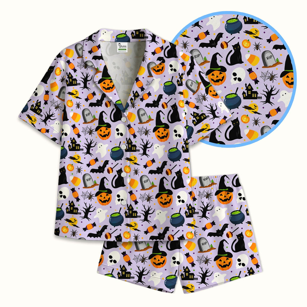 Ghost Pumpkin Witch Pajama Set - Halloween Gift For Nurse