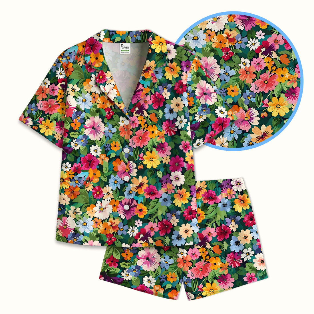 Colorful Wildflower Garden Pajama Set