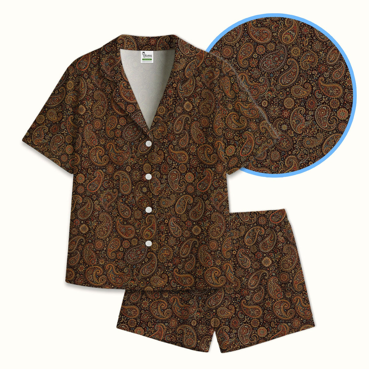 Vintage Ornate Paisley Pajama Set