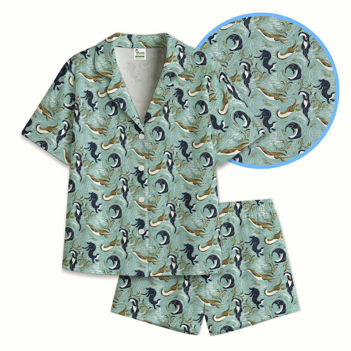 Sea Otter Wave Coastal Pajama Set