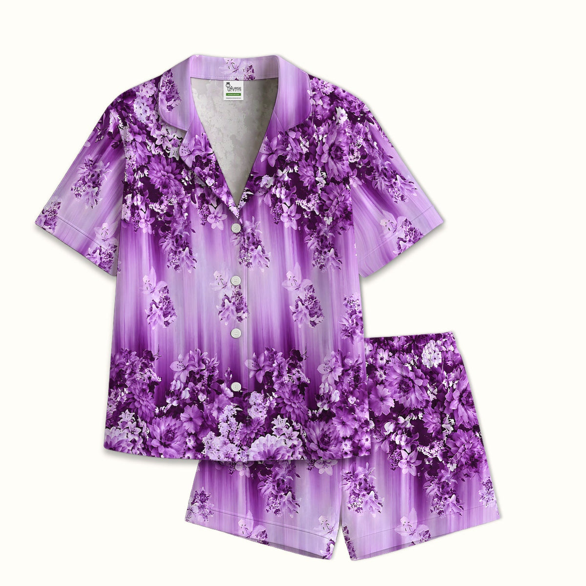Purple Blossom Garden Pajama Set
