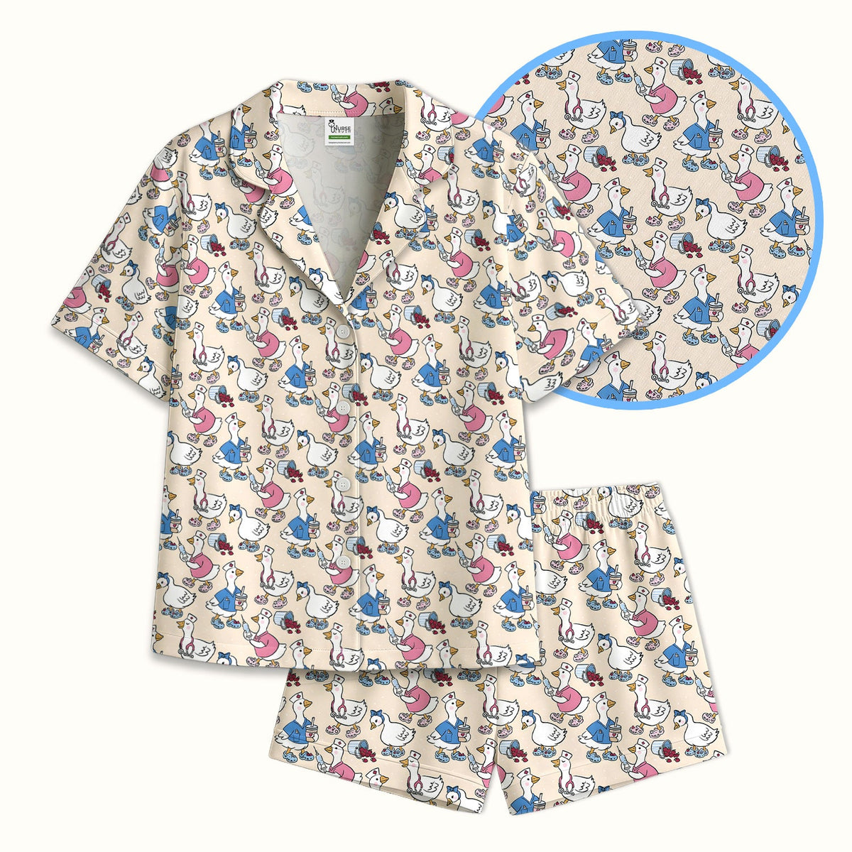 Goose Cartoon Pajama Set
